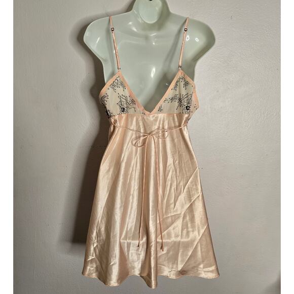 Oscar De La Renta Pink Label Delicate Touch Babydoll Slip Dress Size L Coquette - Picture 2 of 15